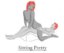 Sitting Pretty sex position on Liberator Hipster