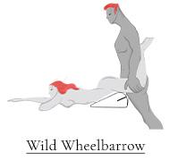 Wild Wheelbarrow sex position on Liberator Jaz