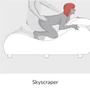 Skyscraper sex position on the Esse Chaise II