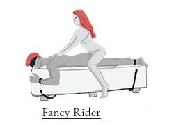 Fancy Rider sex position on the Black Label Prelude Sex Bench