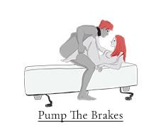 Pump The Brakes sex position on the Black Label Prelude Sex Bench