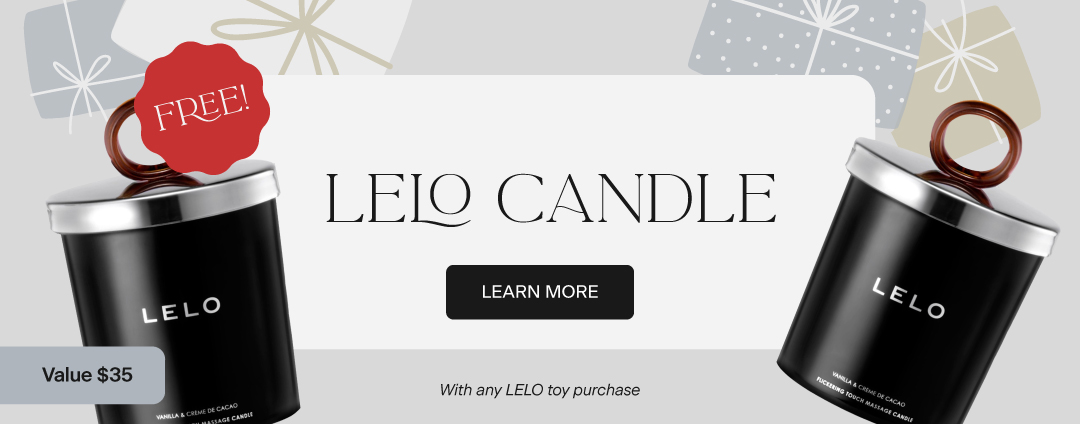 FREE LELO Candle with any LELO Toy Purchase.