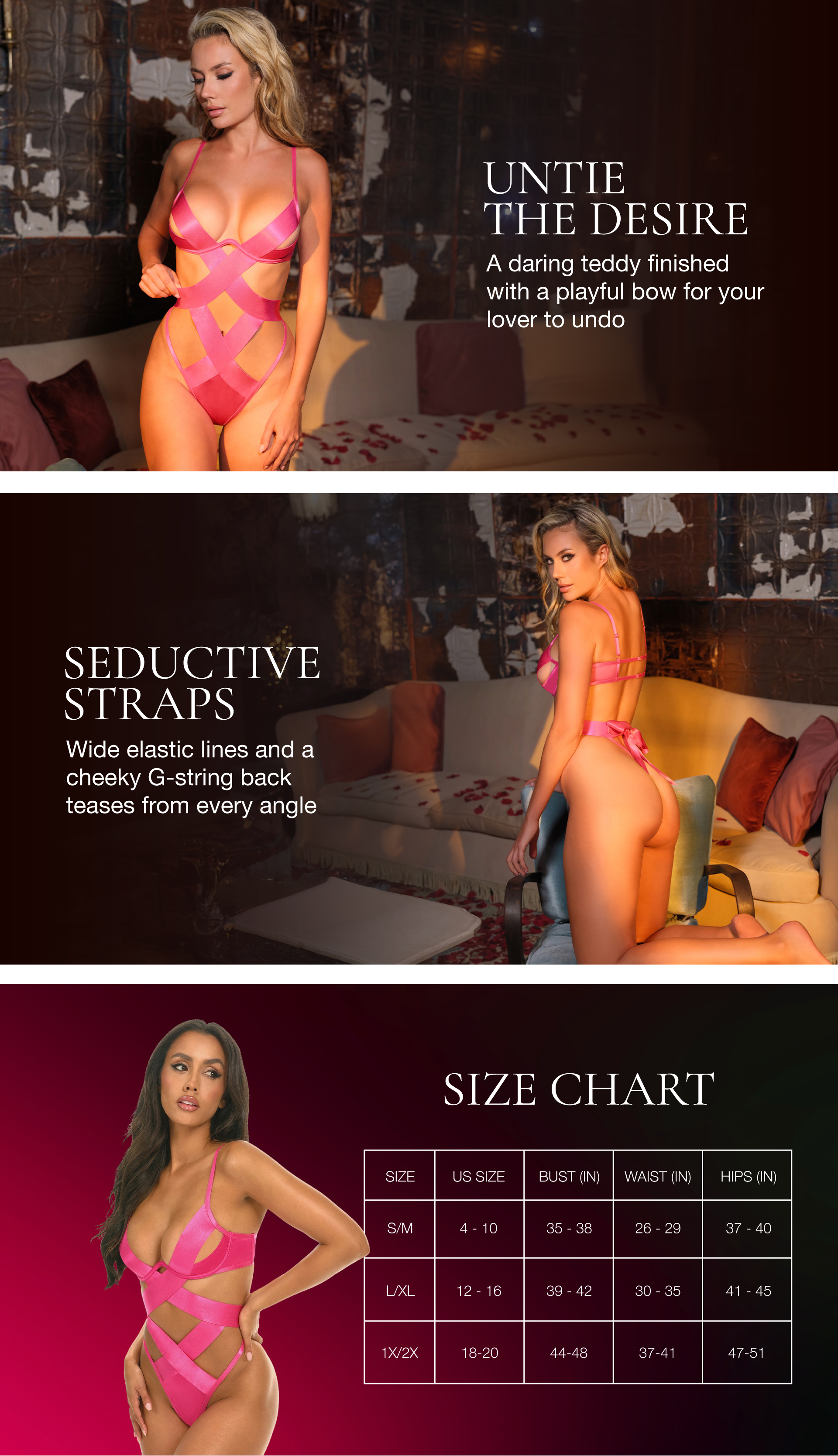 lacie strappy cutout teddy