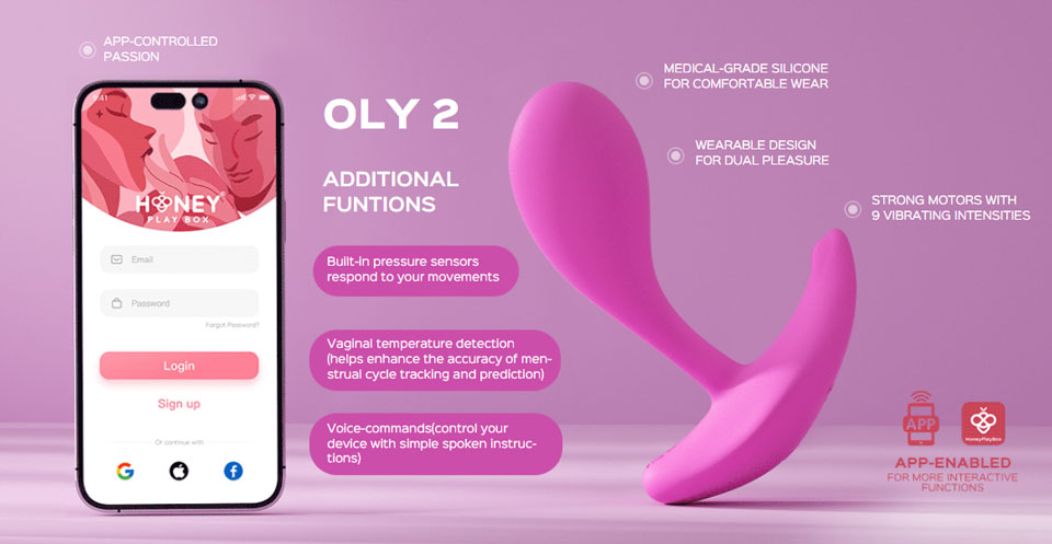 Oly 2 Clit and G-Spot Vibrator by Honey Play Box Features Callout