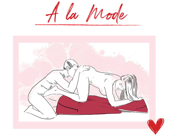 “A la Mode” oral sex position using the Liberator Wedge Ramp Combo