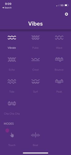 We-Vibe Chorus app special modes